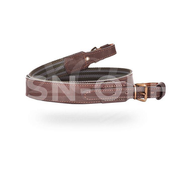 Ремень ружейный прямой 35 мм противоскользящий гладкая кожа (IV) 334-4                    